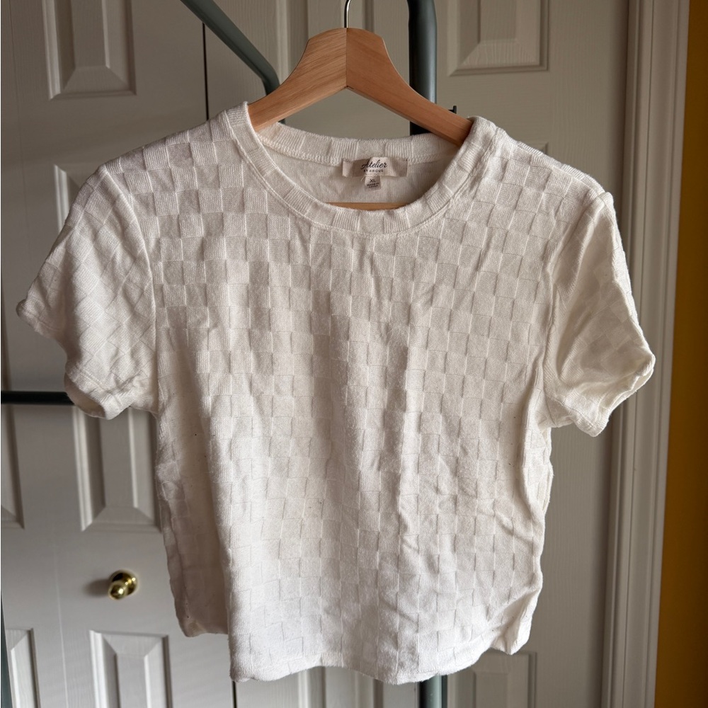 Monochrome checkered baby tee